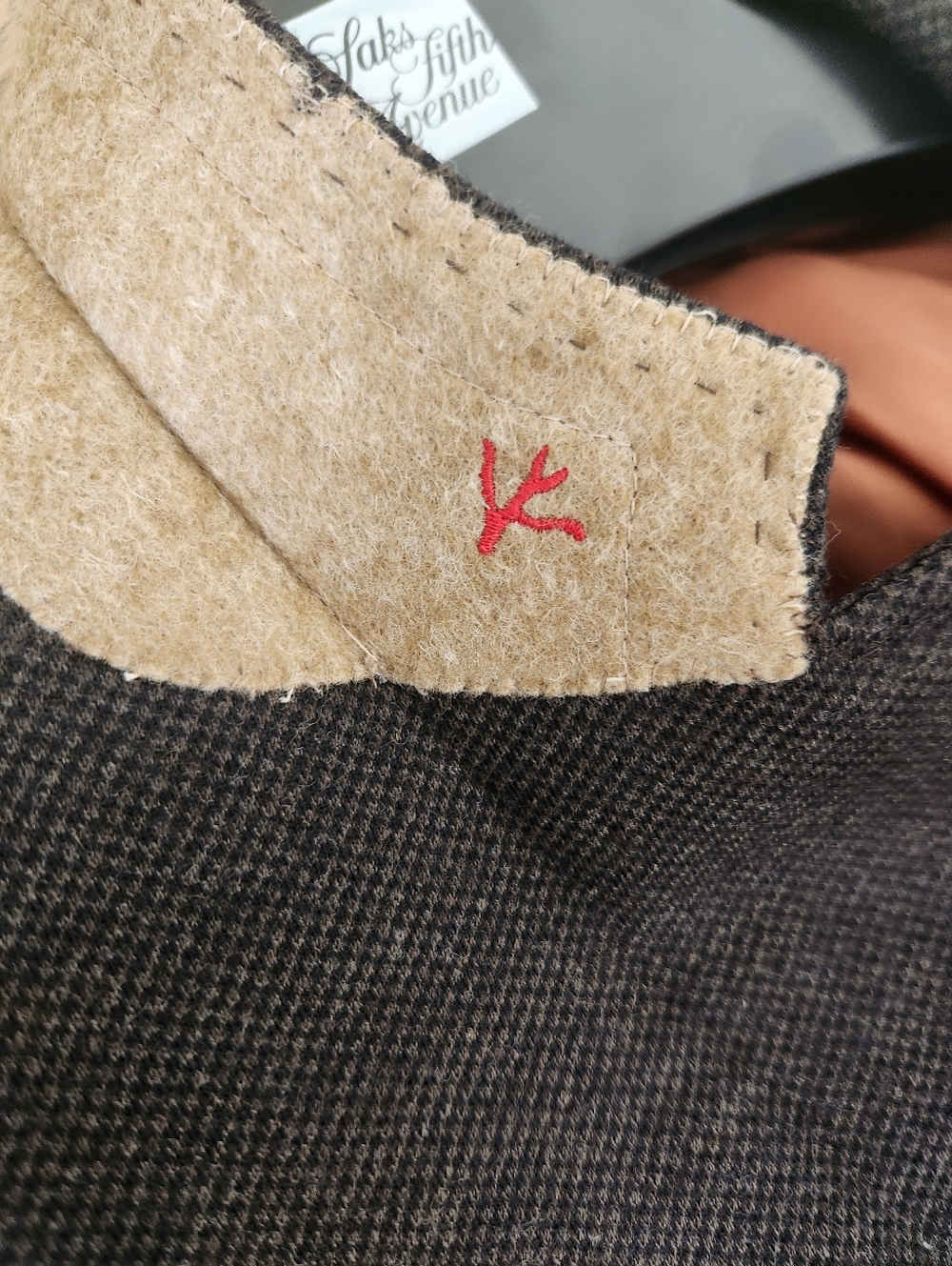 $3500 NWT Isaia Brown/grey Blazer - Picture 6 of 7